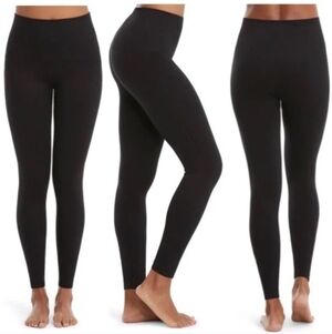 SPANX Black Seamless Leggings Large LIKE NEW